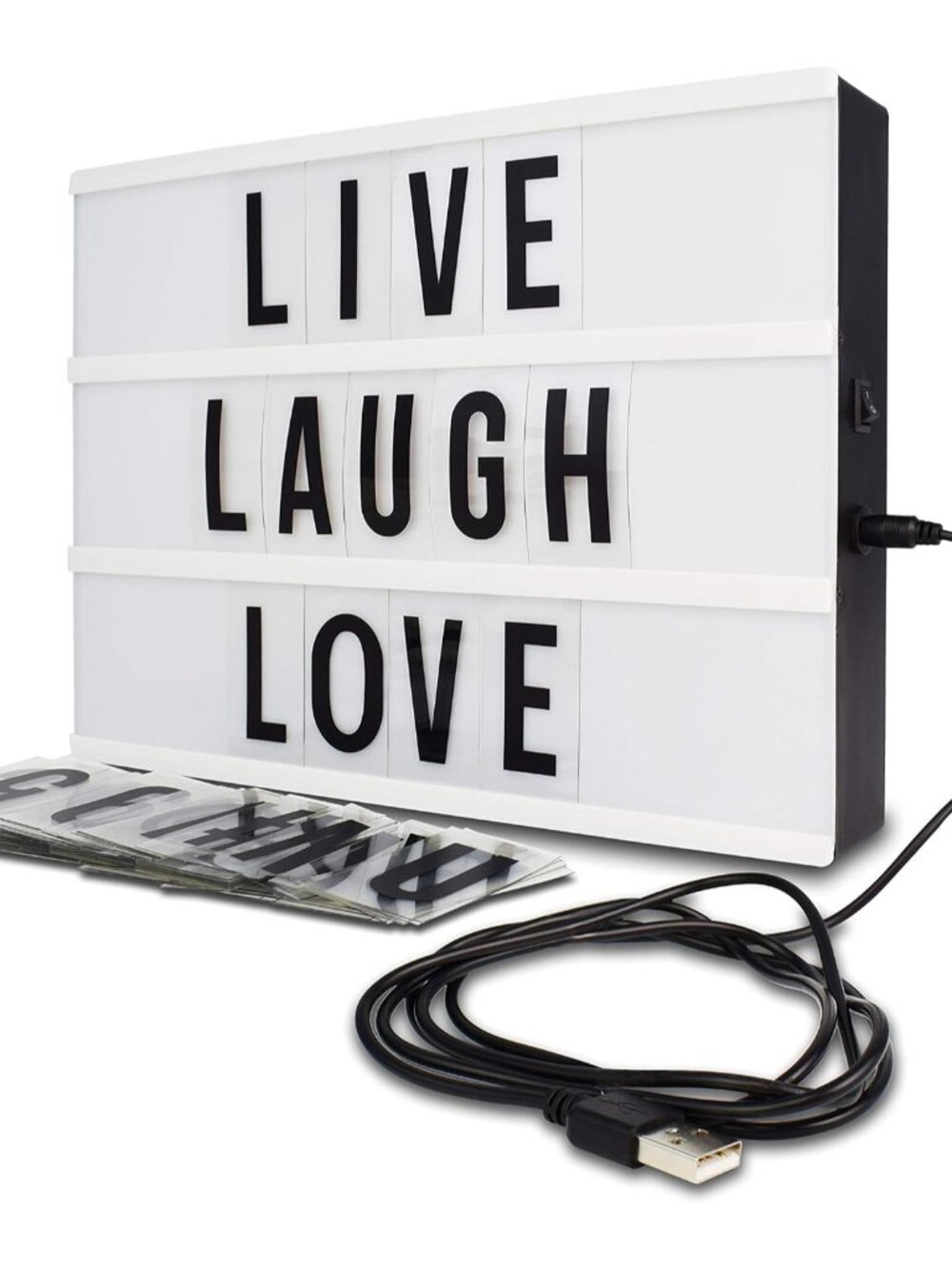Cinema Style 10-LED Home Decor Large Light Box with 109 Letters and Characters,